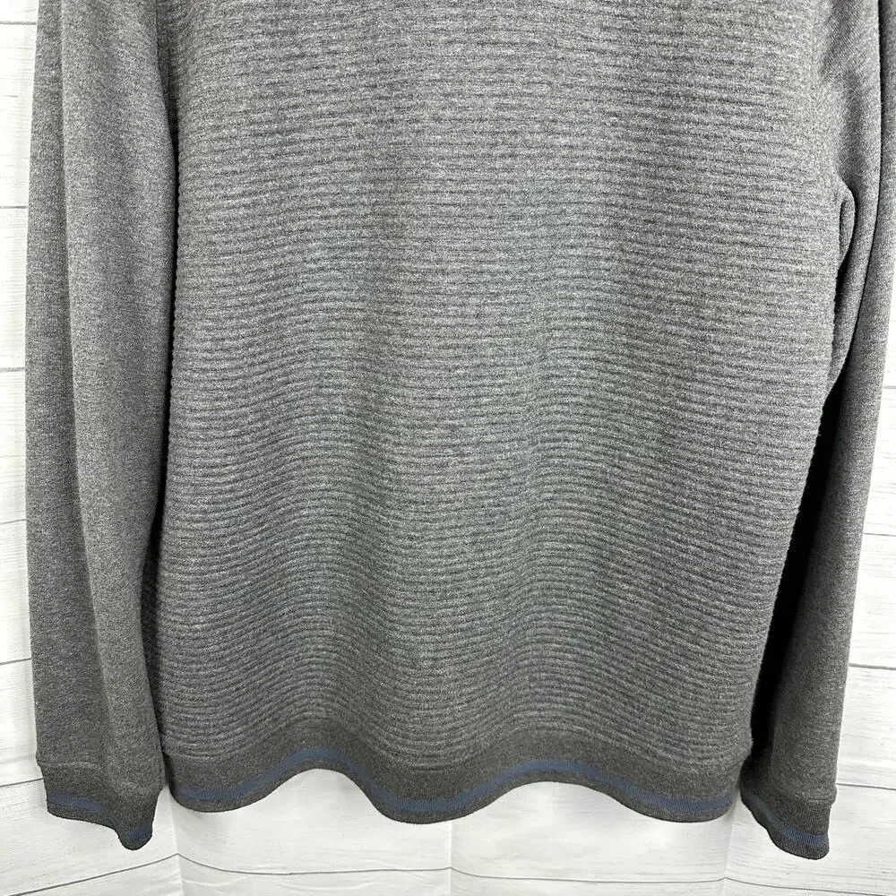 Ted Baker Mens size 6 XXL Sardin Quilted Full Zip Up Ribbed Jacket Gray
